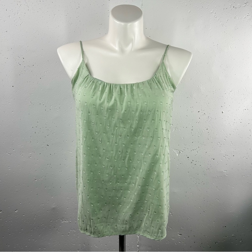 The Limited Sage Polka Dot Tank Top L